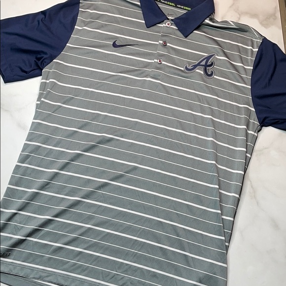 Braves nike polo Clearance